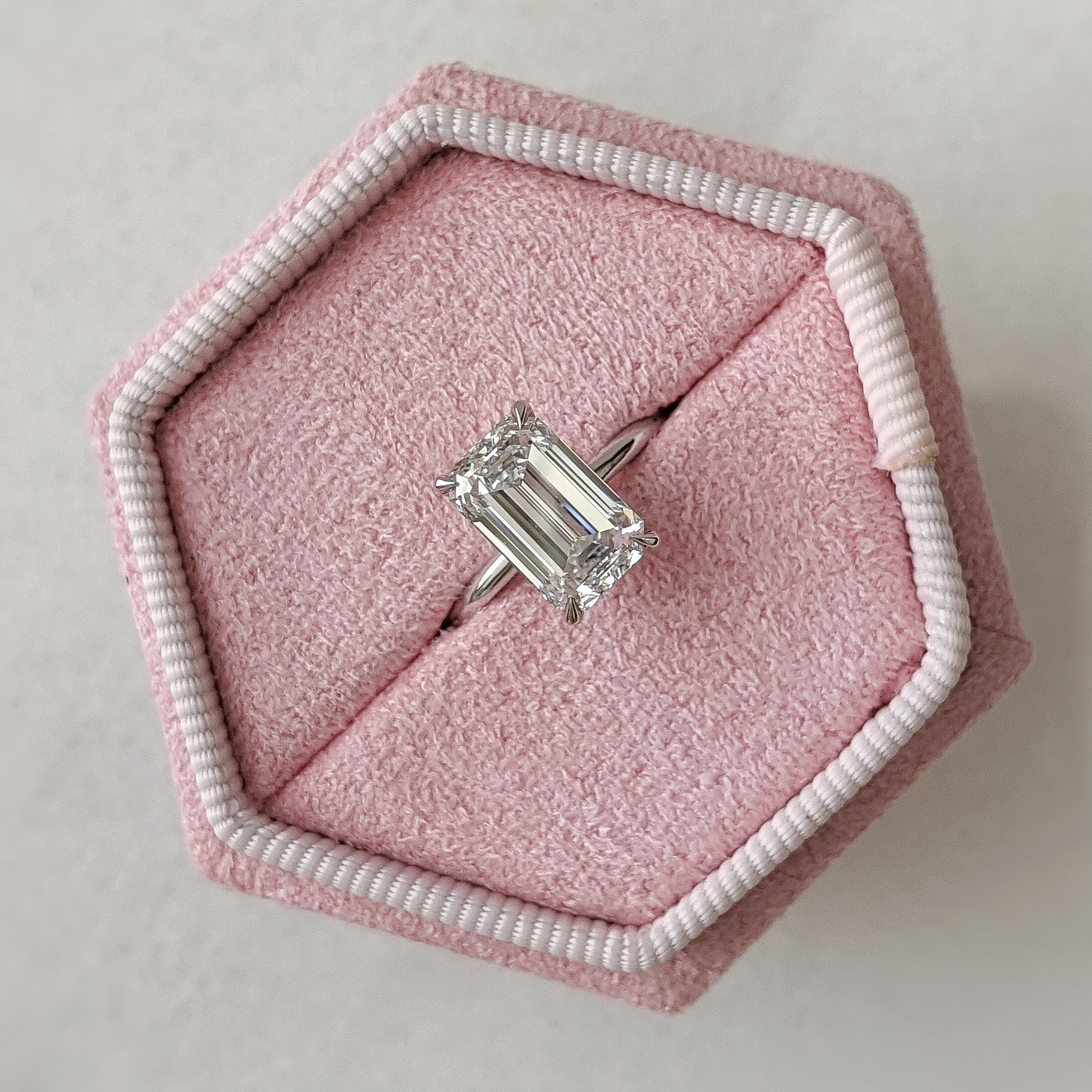 2.6 CT Emerald Solitaire CVD D/VVS2 Diamond Engagement Ring 1